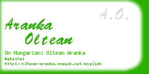 aranka oltean business card